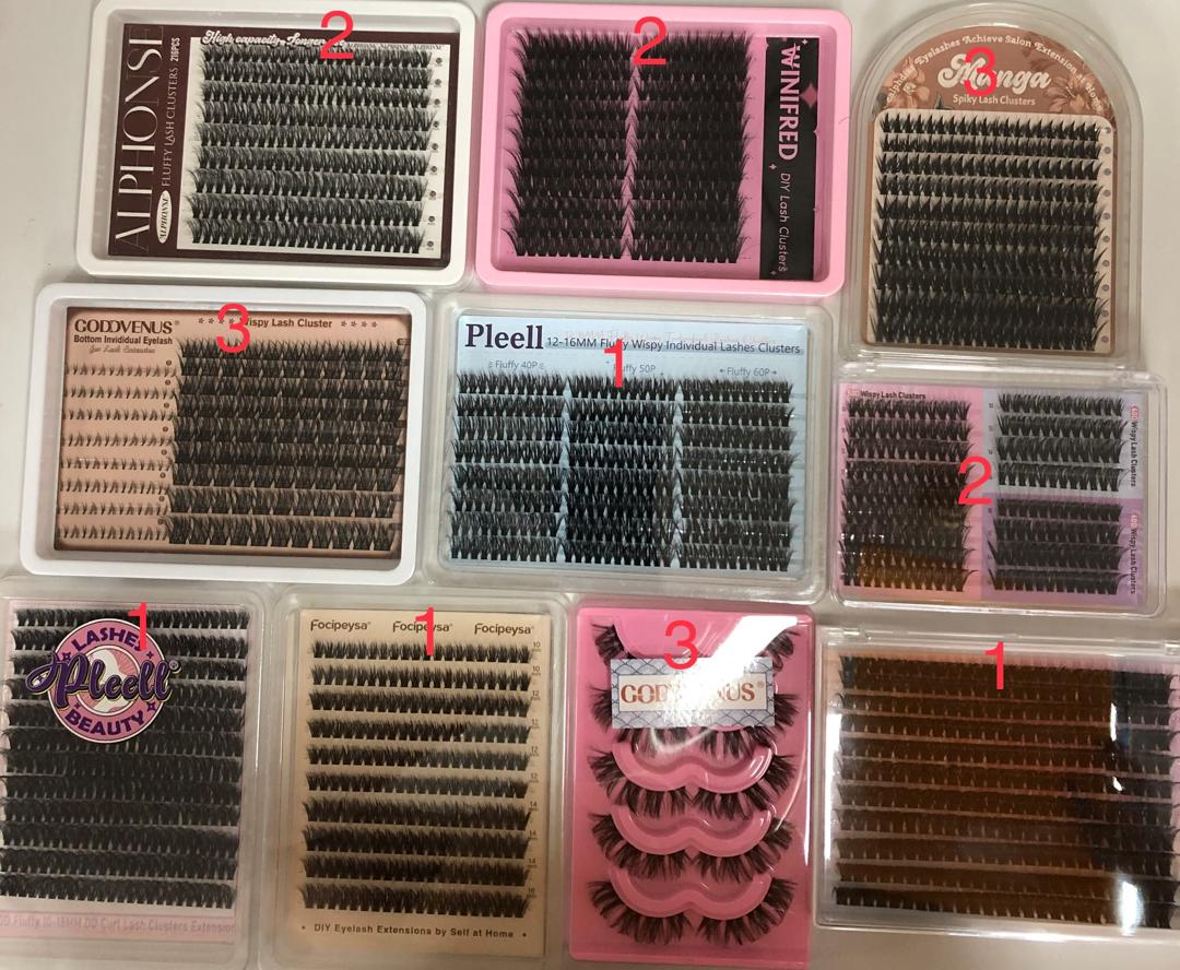 106 packs of lashes + 40 bond & seal + 40 tweezers
