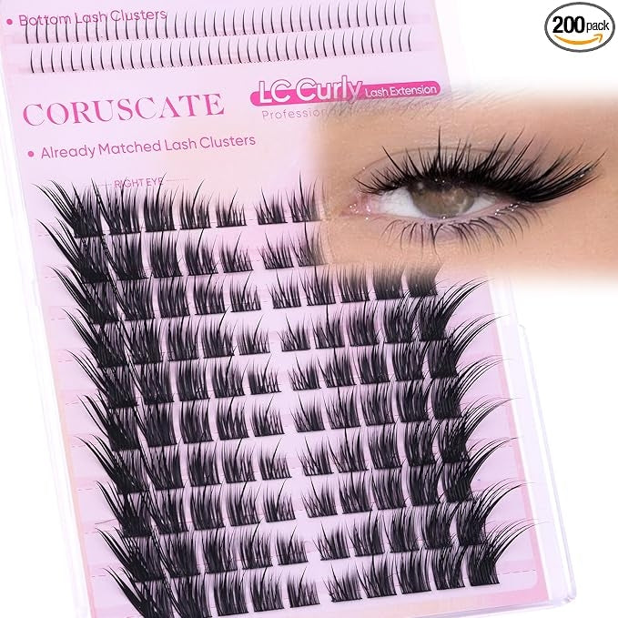 3 packs L curl lashes