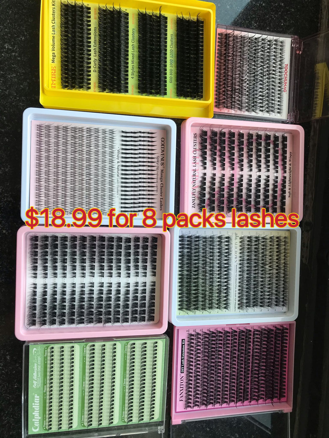 $18.99 for 8 packs lashes