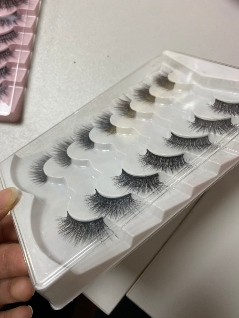 3 packs L curl lashes