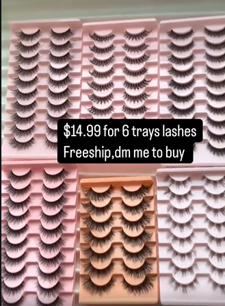 $14.99 for 6 trays lashes