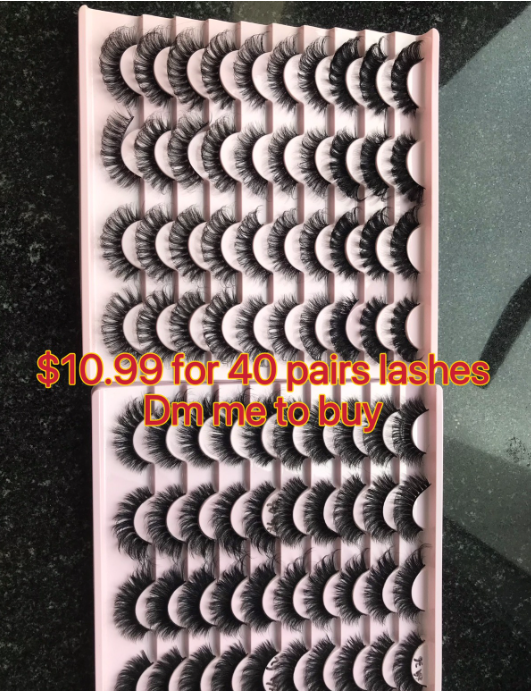 $10.99 for 40 pairs lashes