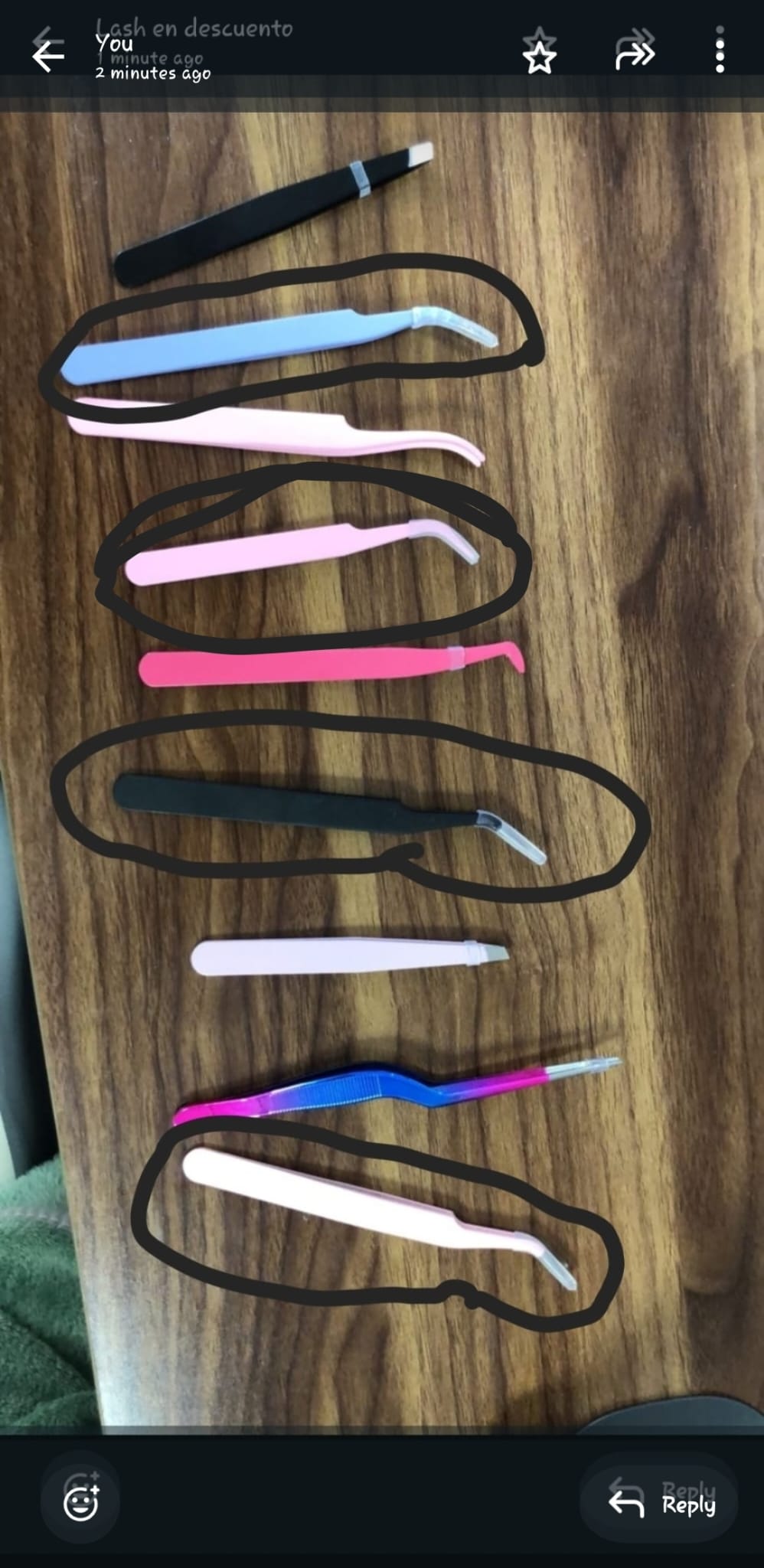 30$ for 12 packs lashes+4 tweezers
