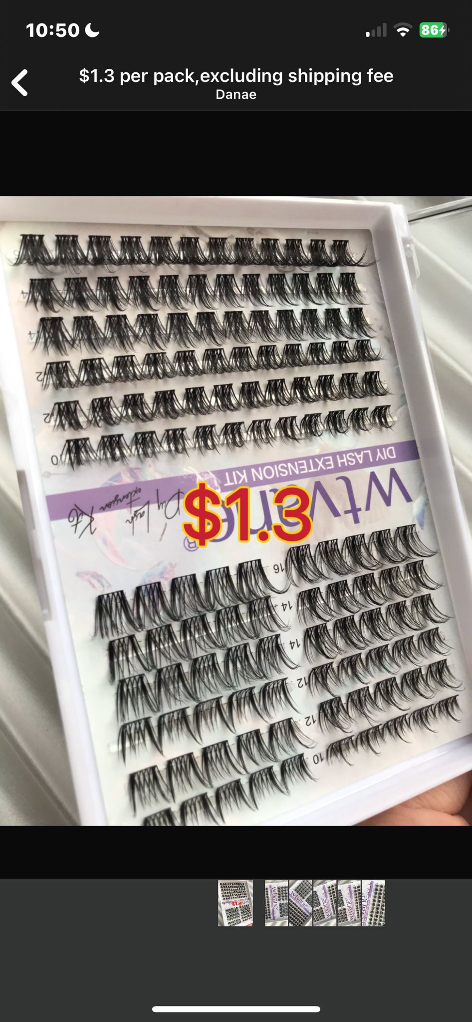 $26.60 for 9 packs lashes