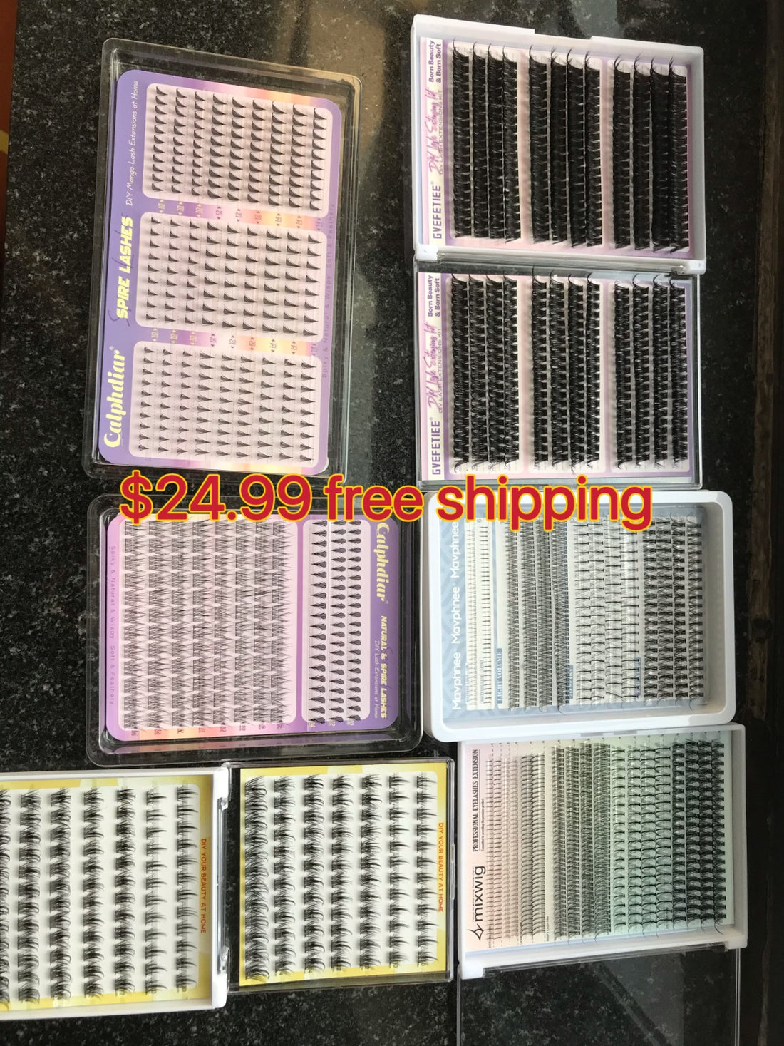 $24.99 for 6 packs lashes