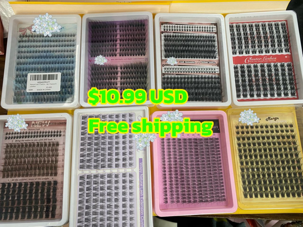 13 packs of lashes
