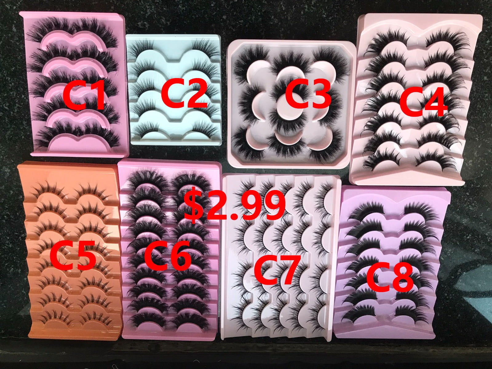 14 packs of lashes