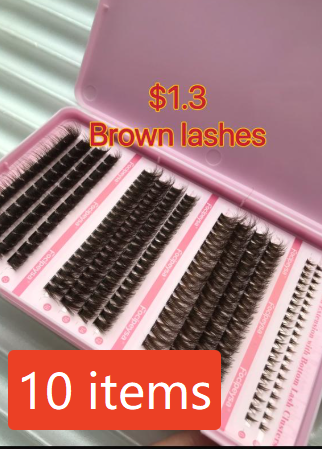 10 focipeysa brown lashes