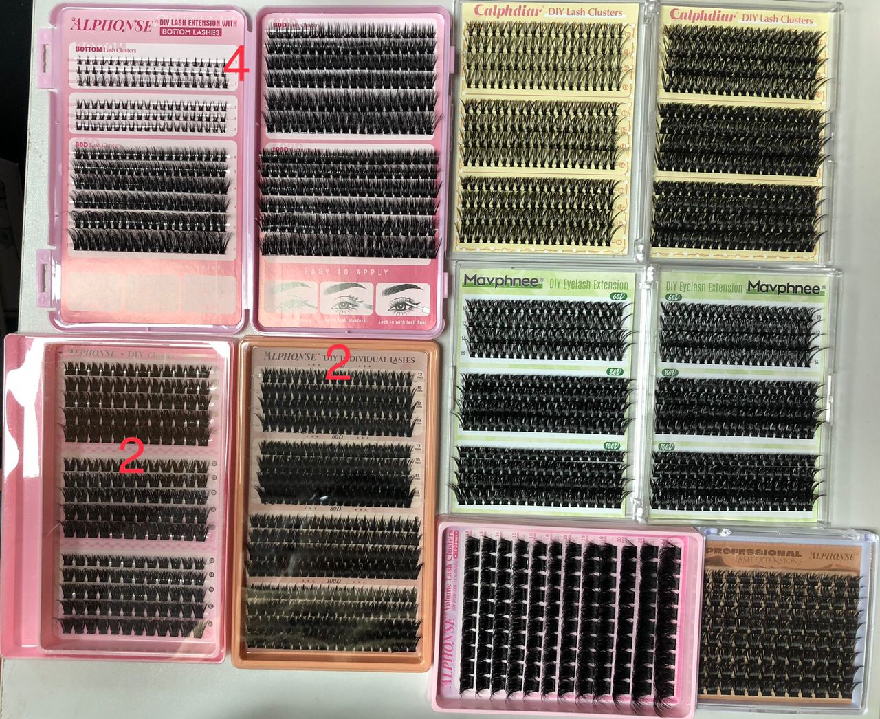 73 packs of lashes