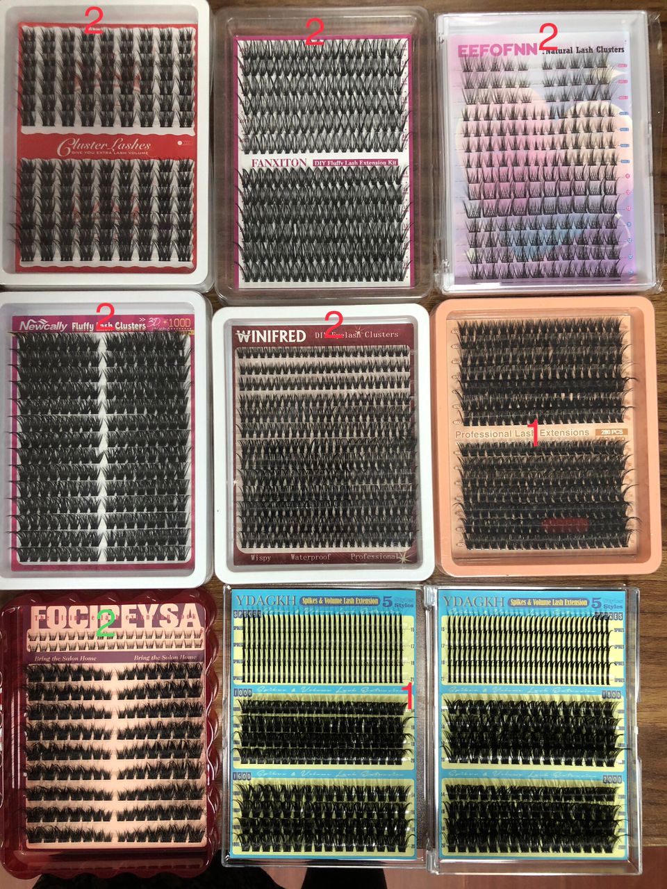 42 packs of lashes + 24 bond &amp; seal