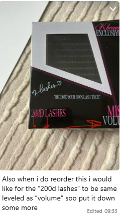 30 packs of customized lashes (21-180B)