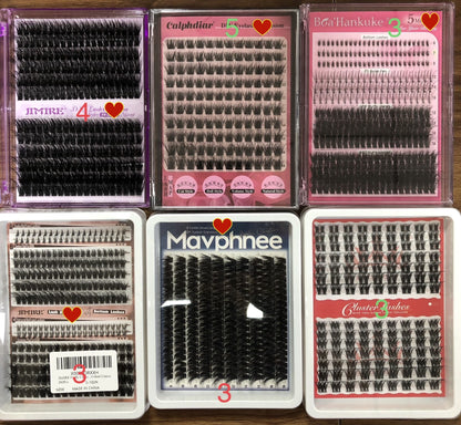 55 packs of lashes