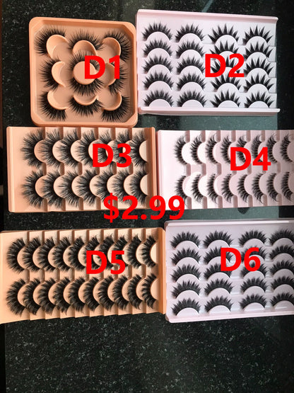 6 packs of lashes