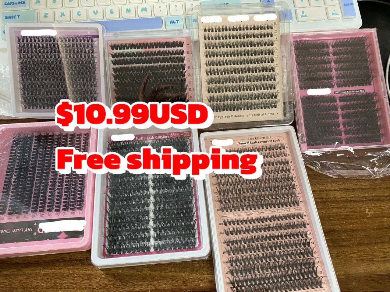 $10.99 for 7 packs lashes