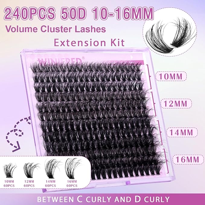 4 packs 17-69D（only lashes）