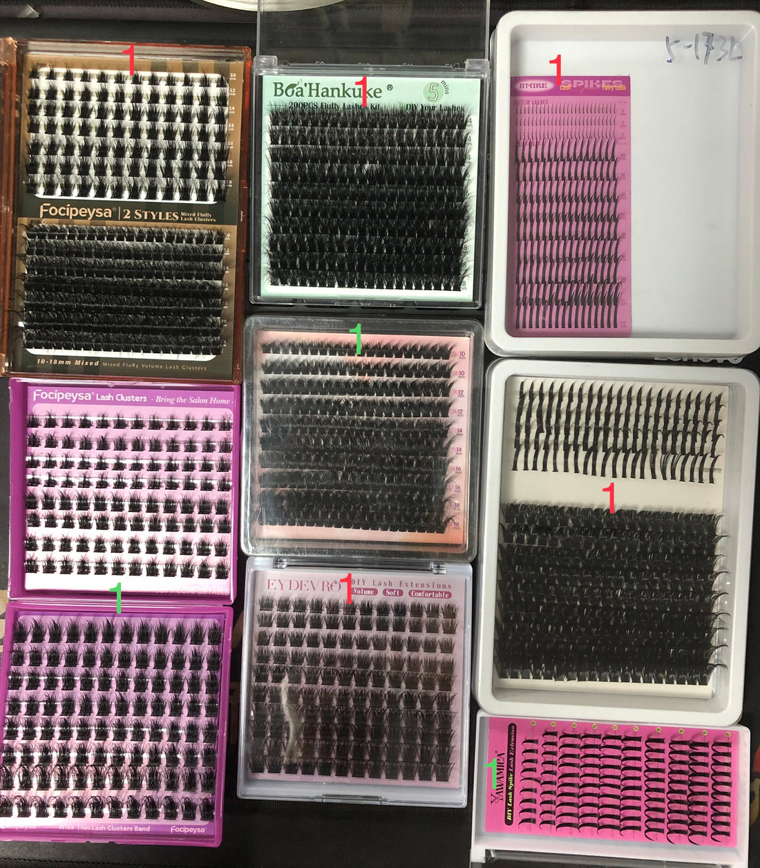 60 packs of lashes + 10 remover