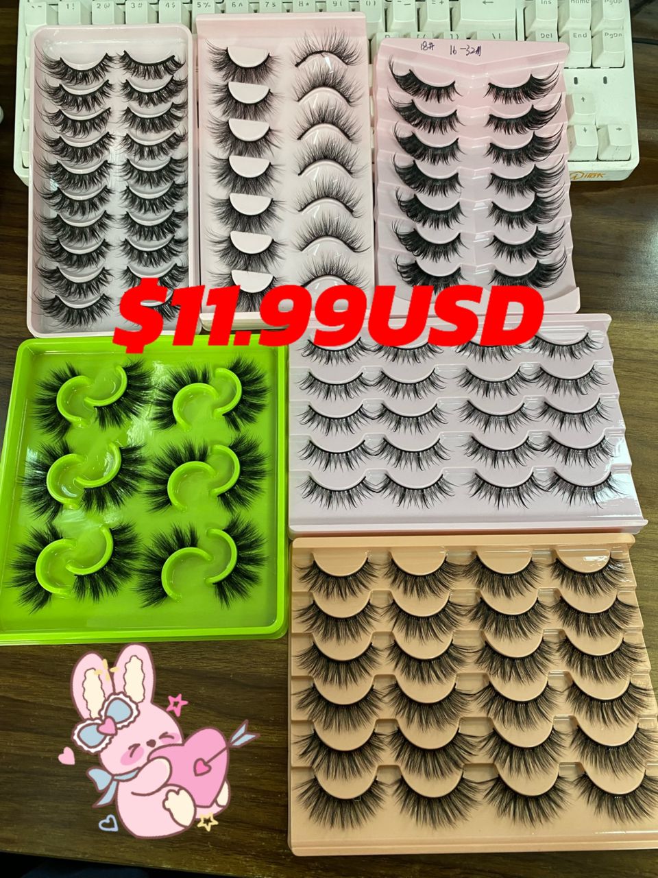$11.99 for 7 trays lashes