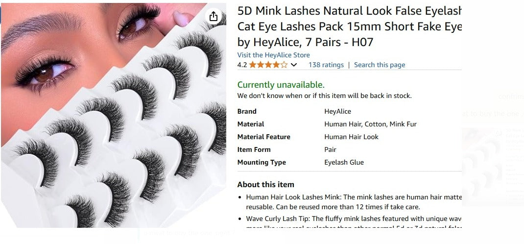 $135 for 30 trays lashes