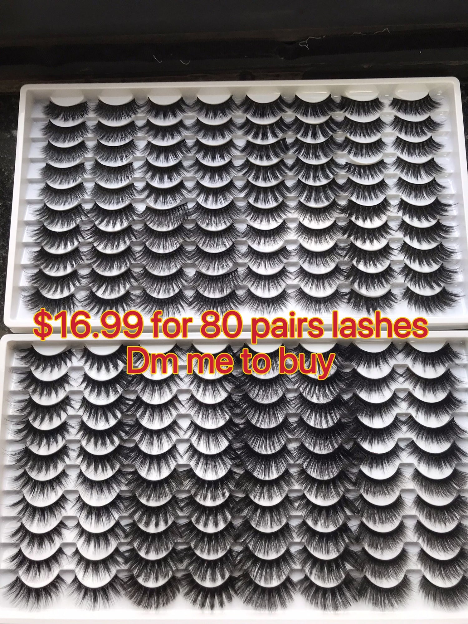 $16.99 for 80 pairs lashes