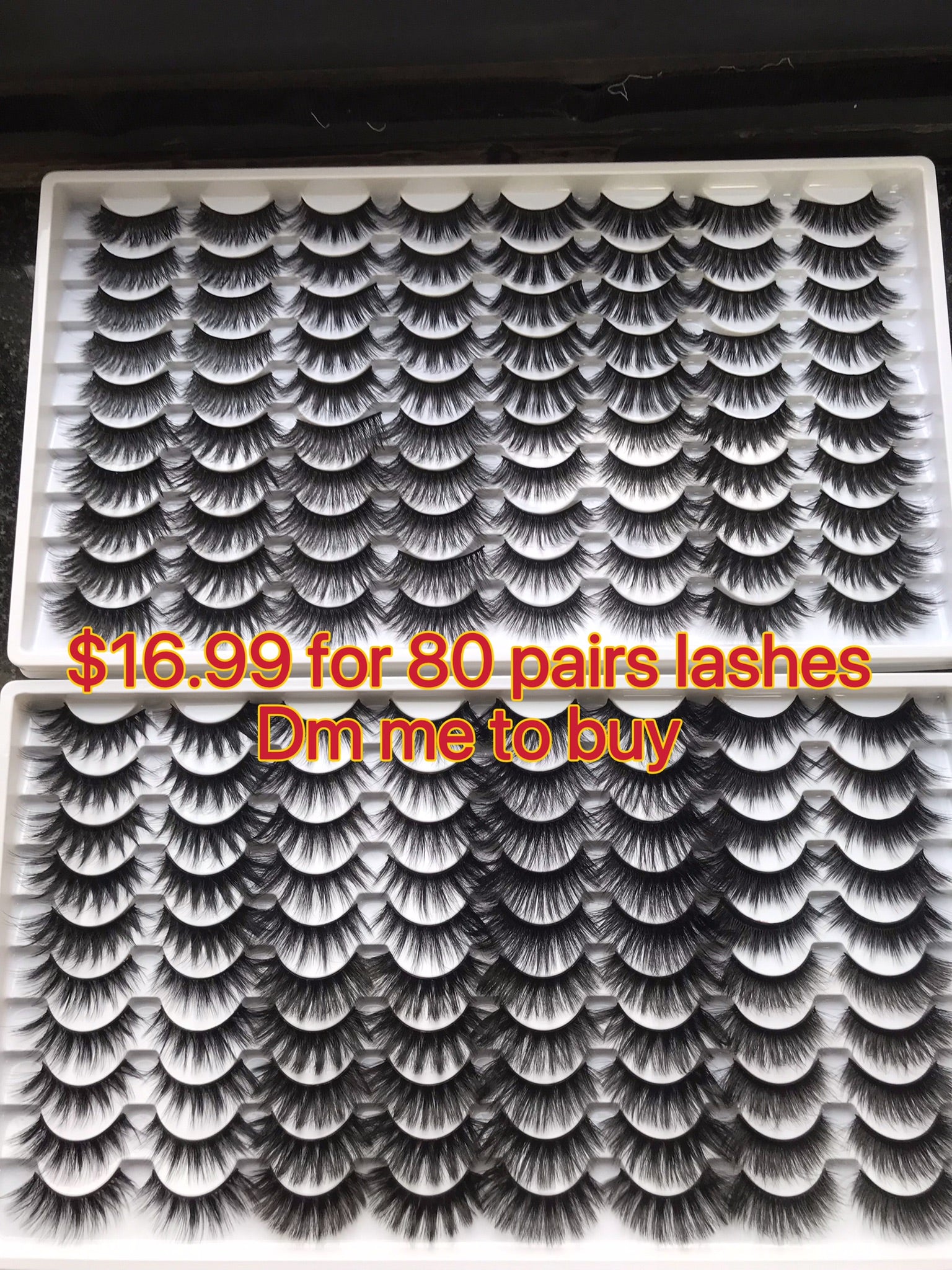 $16.99 for 80 pairs lashes
