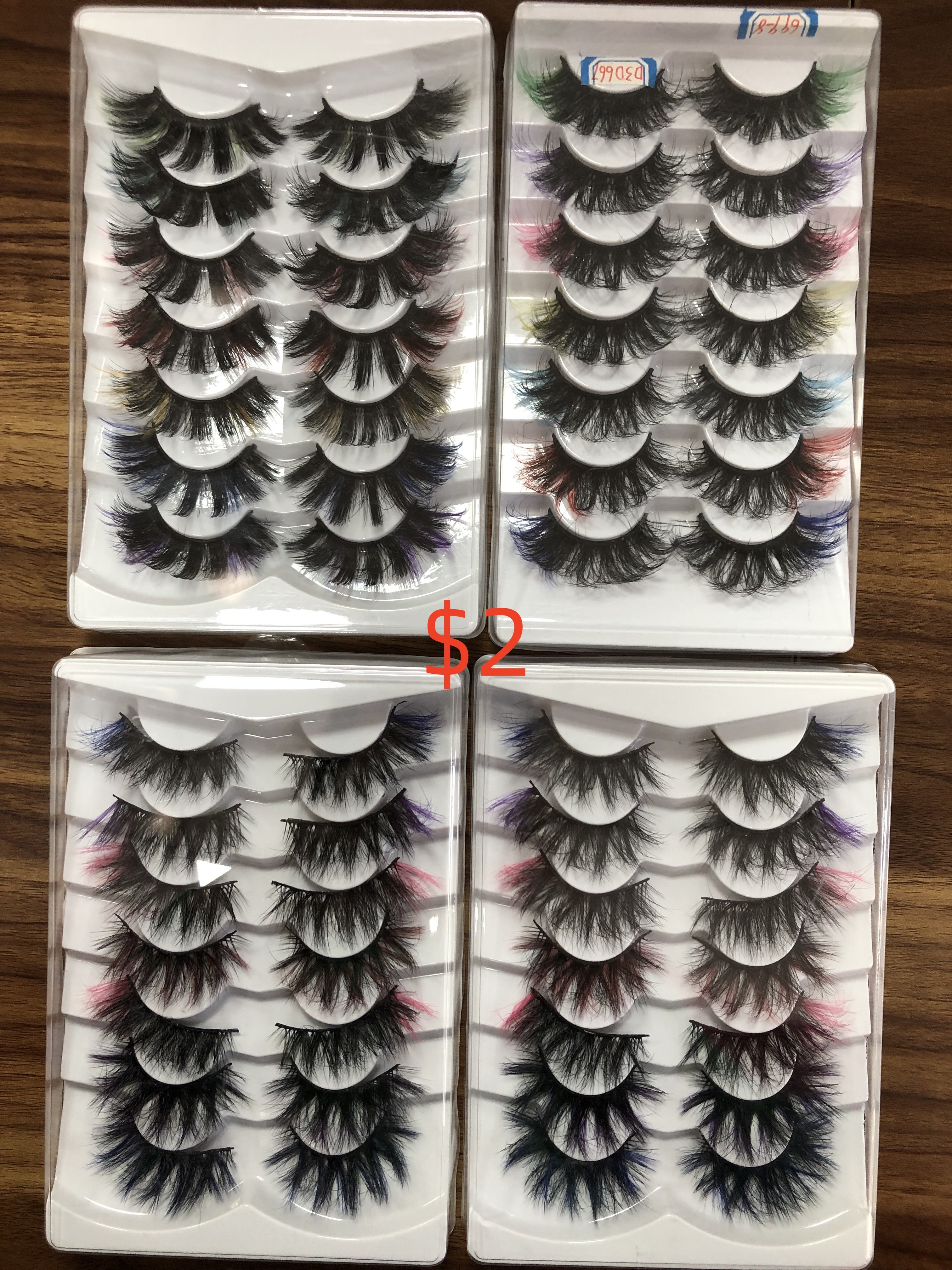 77 packs of lashes
