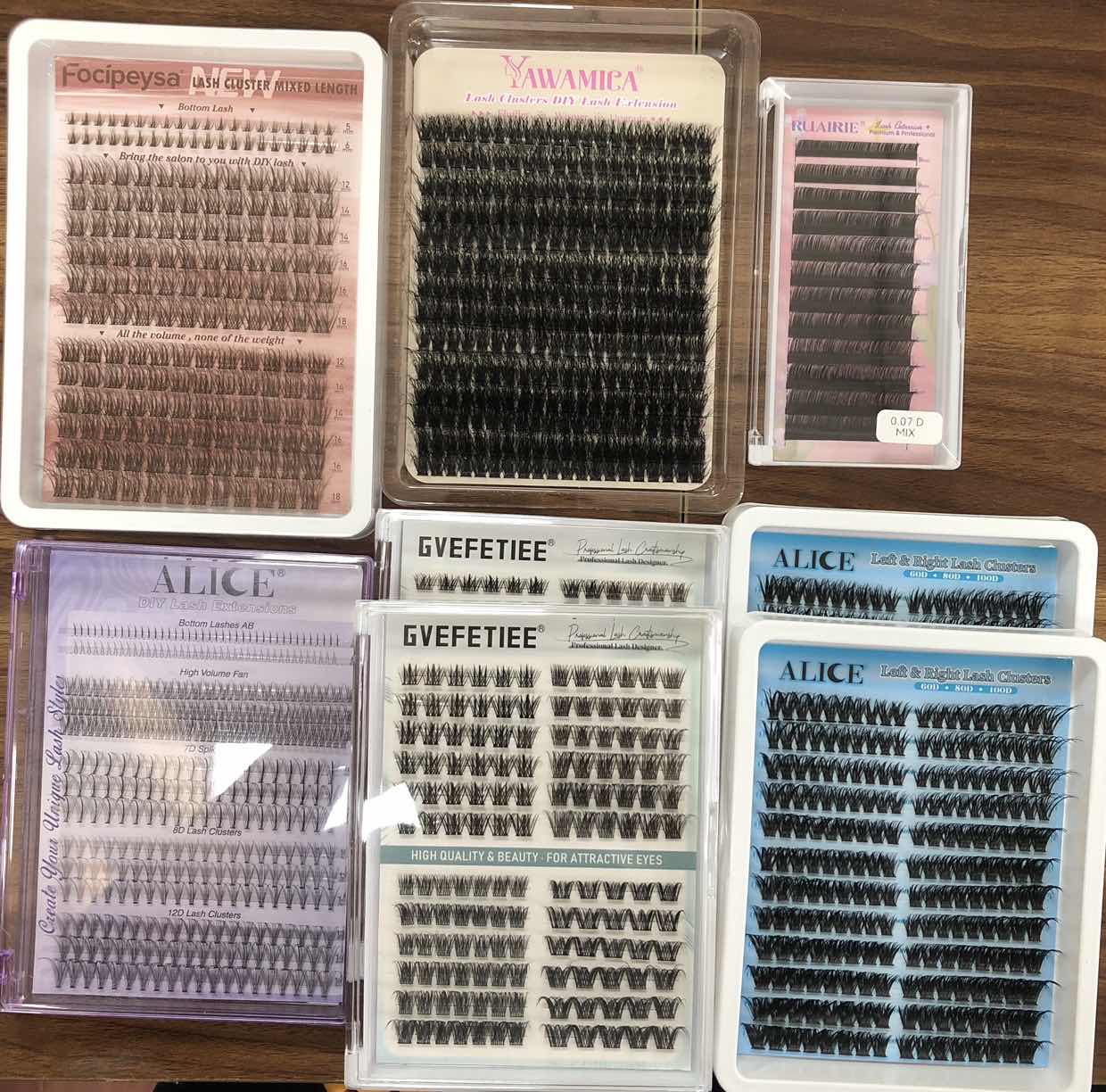 8 packs of lashes