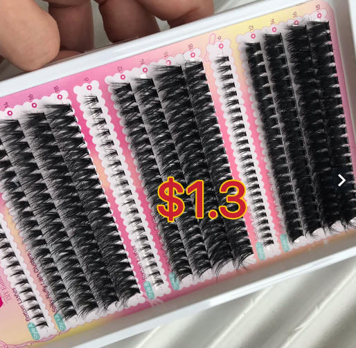 $10.40 for 3 trays lashes