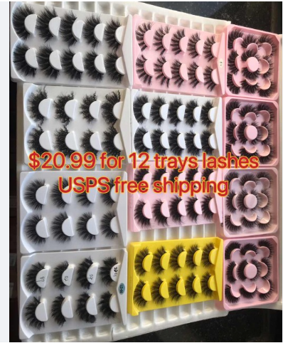 $20.99 for 12 trays lashes,free shipping