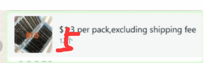 deposit  for 117 packs lashes