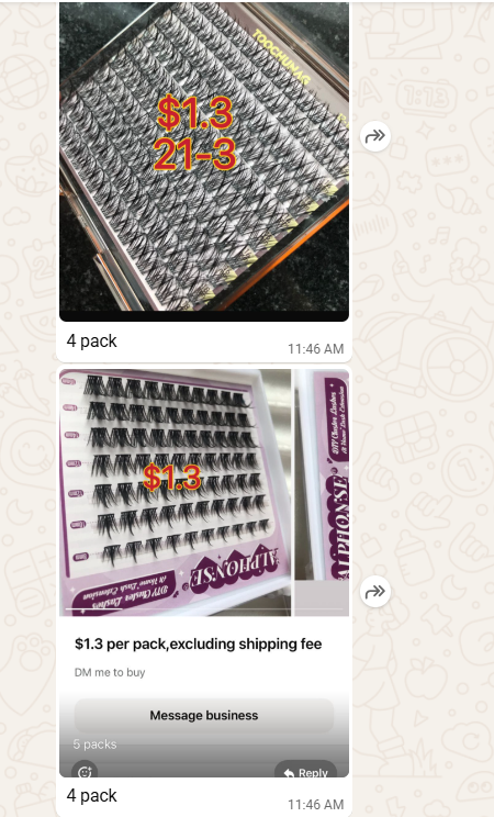 25.80$ for 11 packs lashes