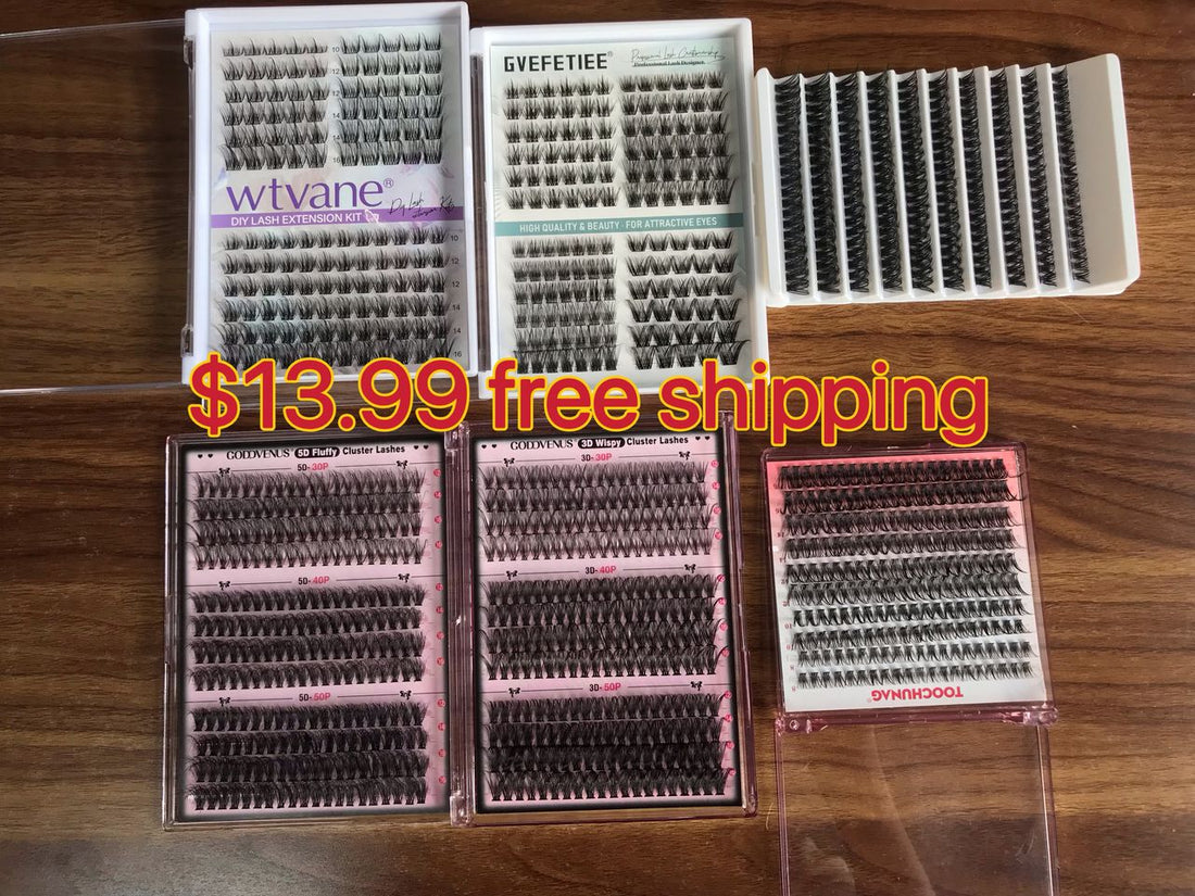 $13.99 for 5 trays lashes,usps free shipping