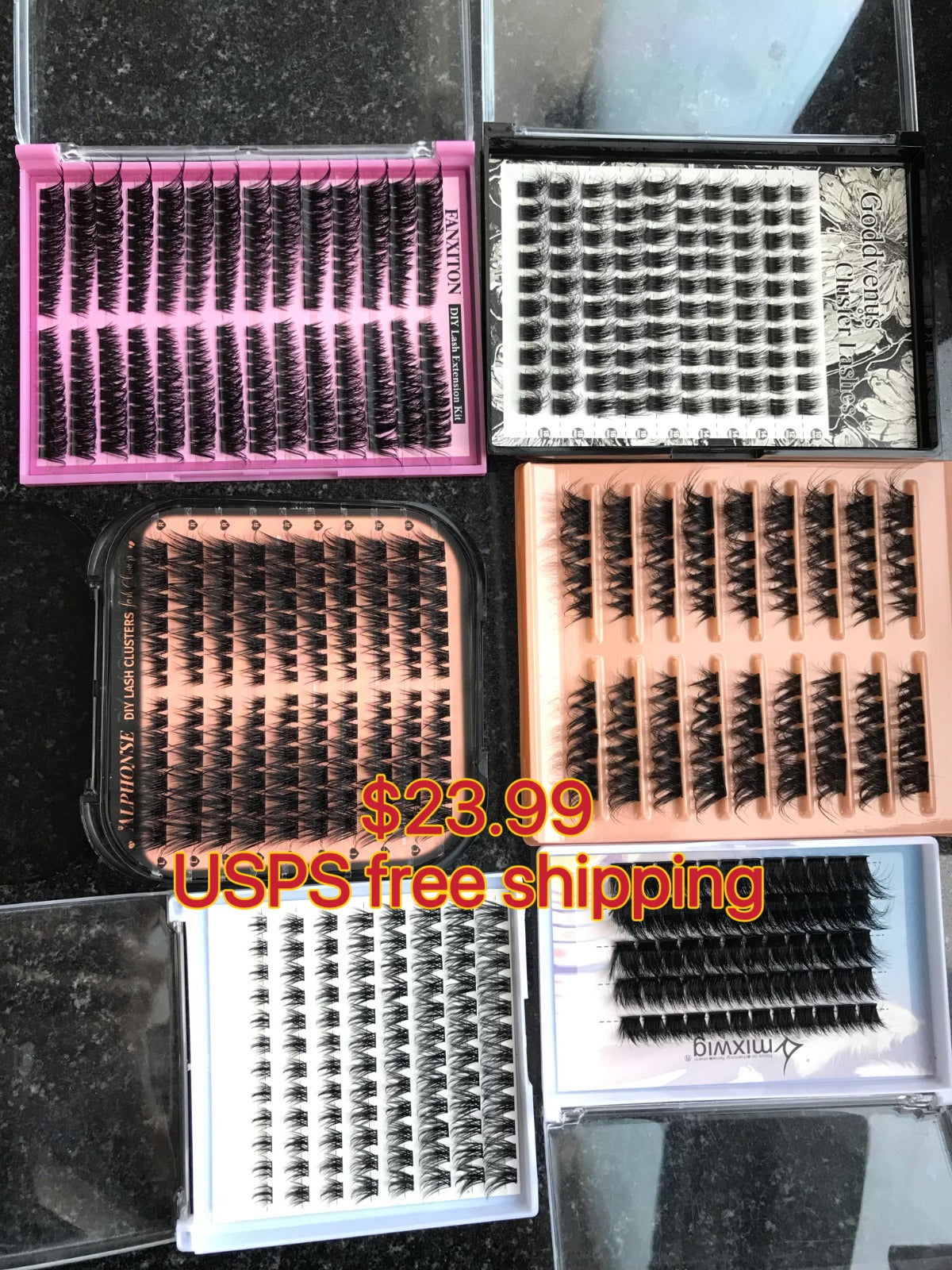23.99$ for 6 packs lashes
