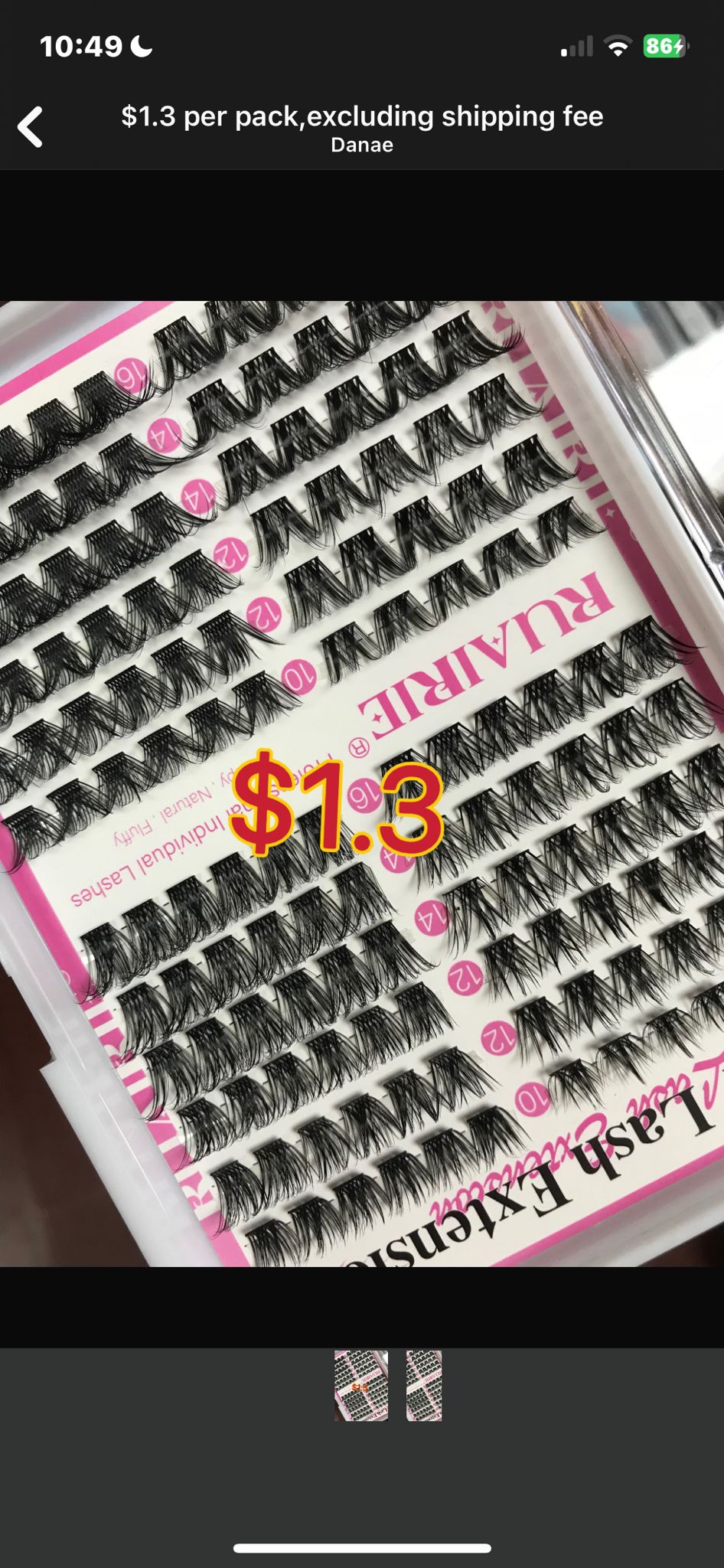 $26.60 for 9 packs lashes