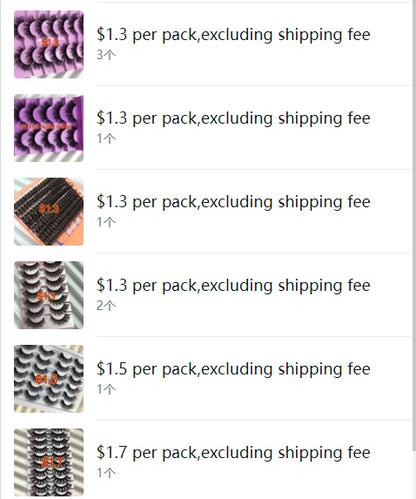 $22.50 for 10 trays lashes