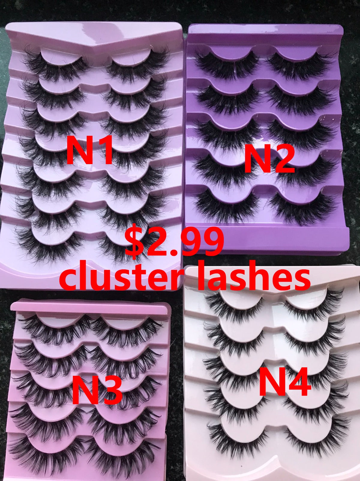6 packs of lashes