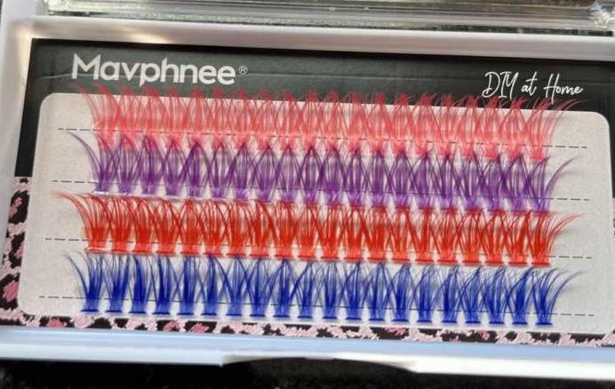 2 packs colored lash clusters